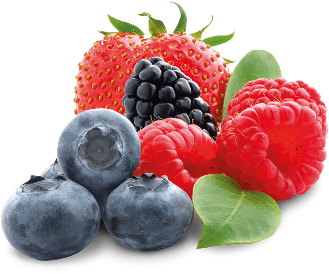 Assorted Berries Transparent Background PNG with transparent background