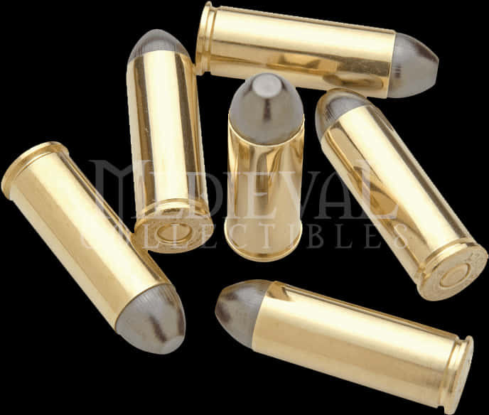 Assorted Bullets Black Background