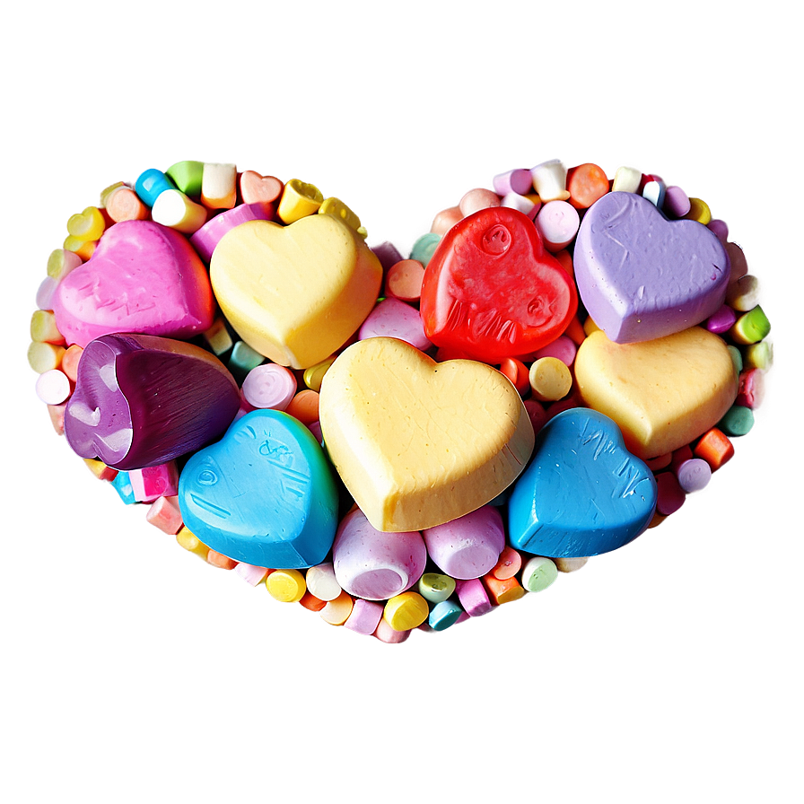 Assorted Candy Hearts PNG 52 PNG image with a transparent background, free high-resolution download