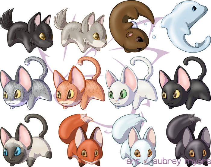 Manga Animals Drawing At Getdrawings - Cute Anime Animal Drawings PNG with transparent background