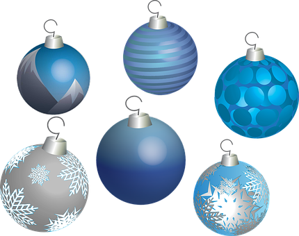 Assorted Christmas Baubles Vector