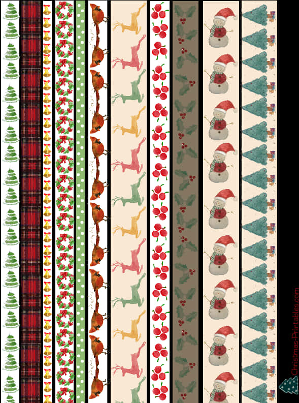 Transparent Christmas Envelope Clipart - Printable Christmas Washi Tape, HD Png Download PNG with transparent background