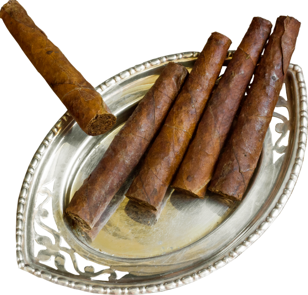 Assorted Cigarson Silver Tray