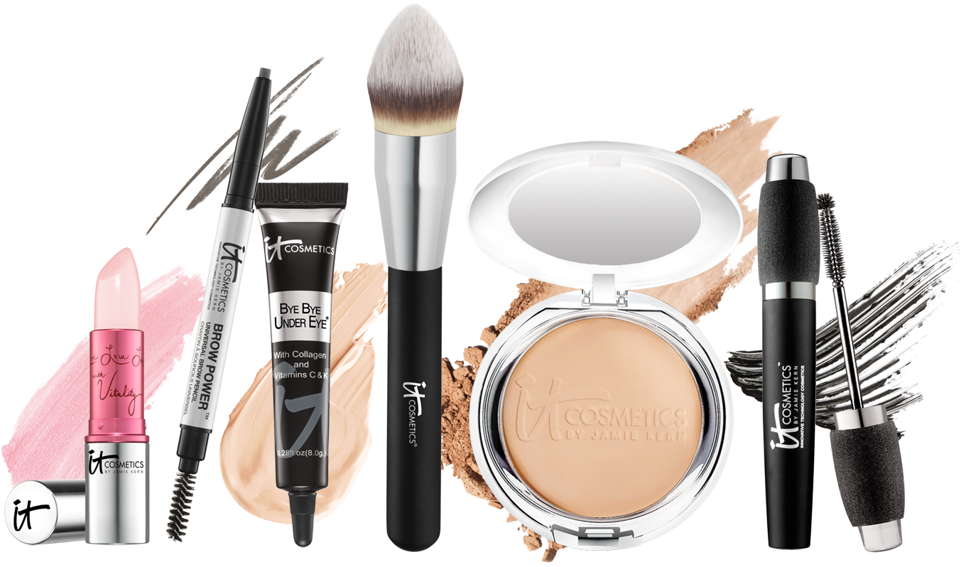Assorted Cosmetics Collection PNG with transparent background