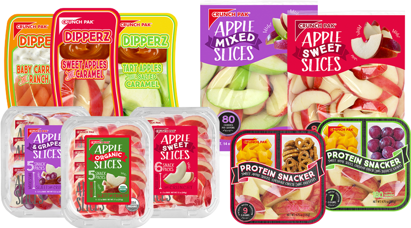 Assorted Crunch Pak Apple Snacks PNG with transparent background