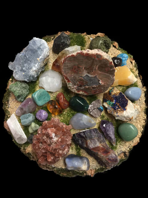 Assorted Crystal Collection PNG with transparent background