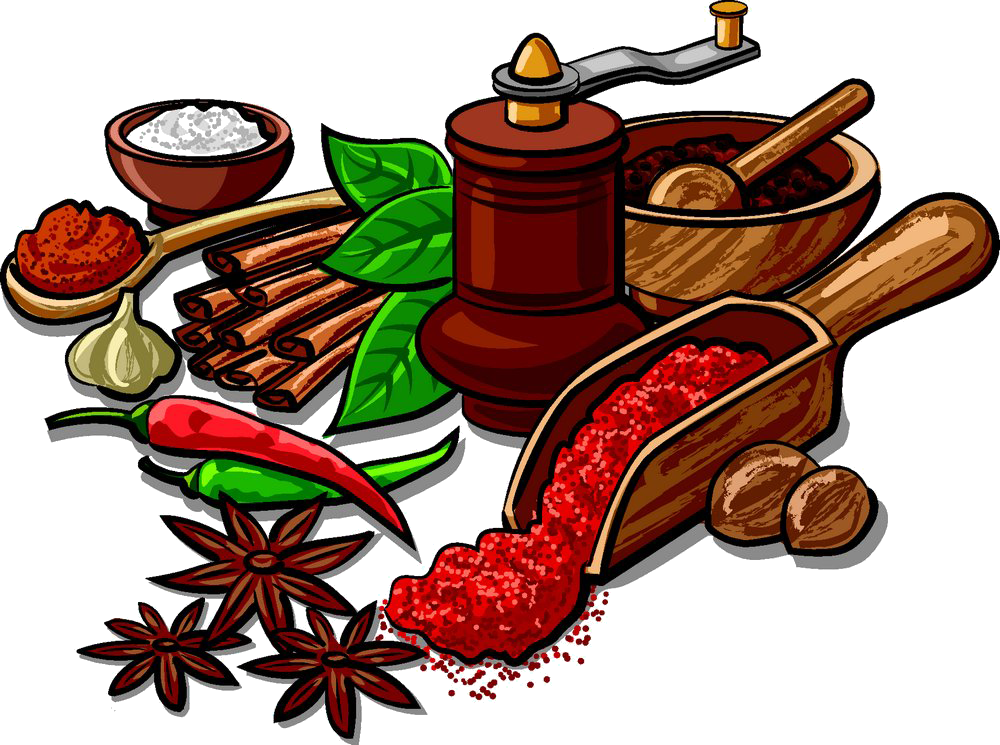 Indian Cuisine Spice Herb Clip Art Star - Herbs And Spices Clipart, HD Png Download PNG with transparent background