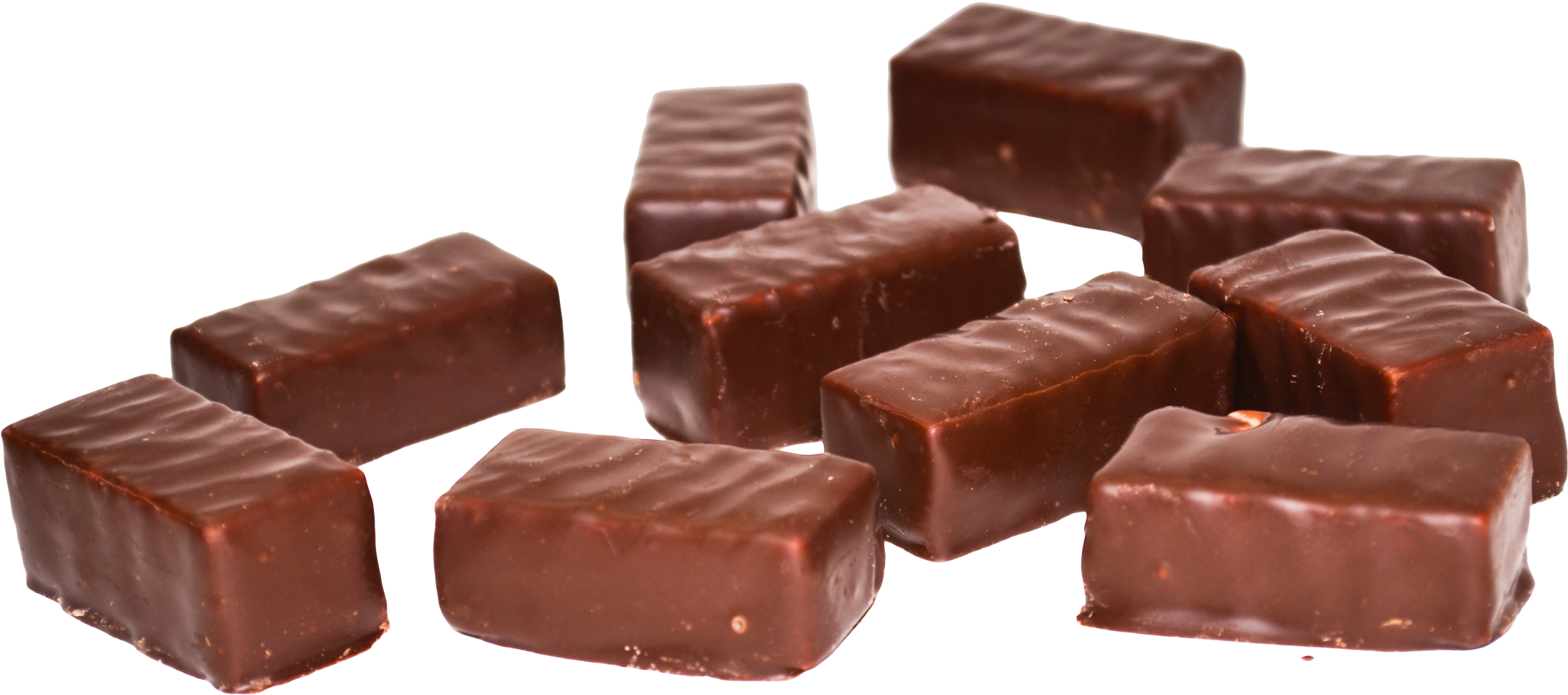 Assorted Dark Chocolate Pieces PNG with transparent background
