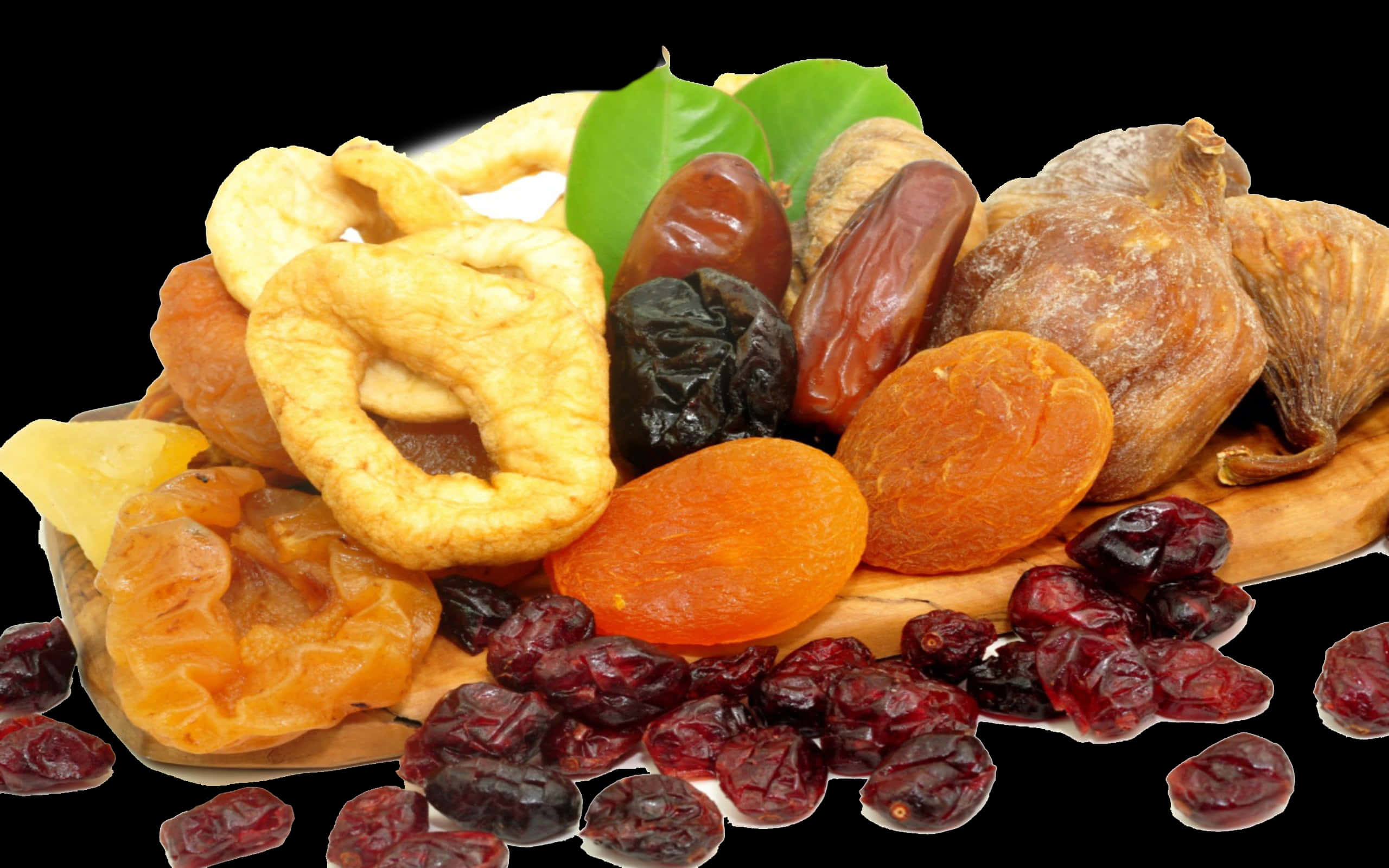 Assorted Dried Fruits Selection PNG with transparent background