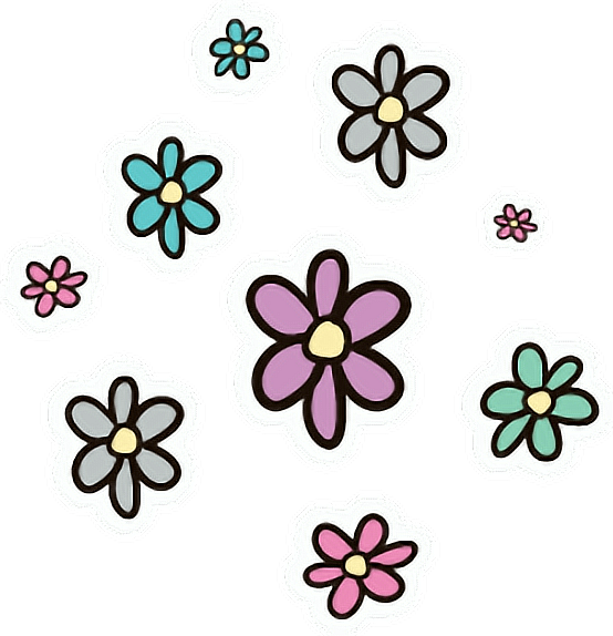 Assorted Floral Stickers Graphic