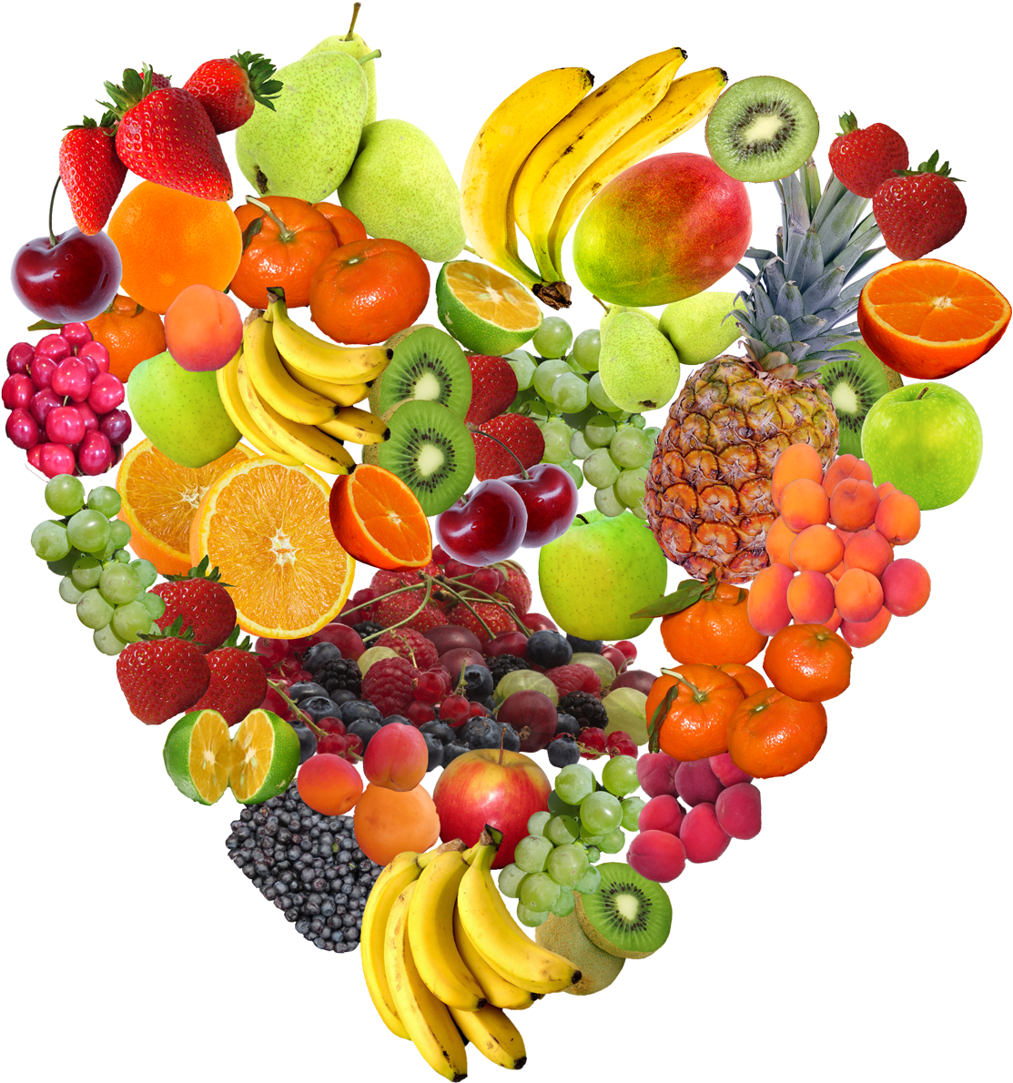 Assorted Fresh Fruit Collection PNG with transparent background