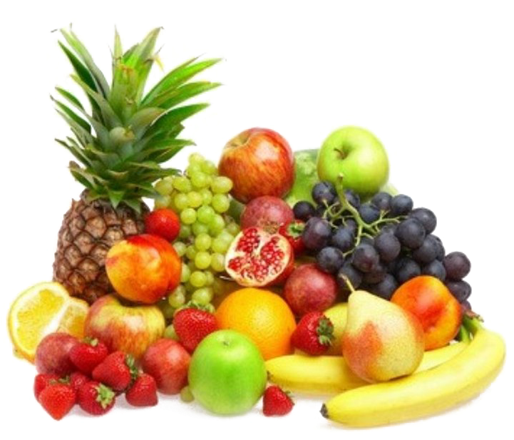 Assorted Fresh Fruit Selection PNG with transparent background