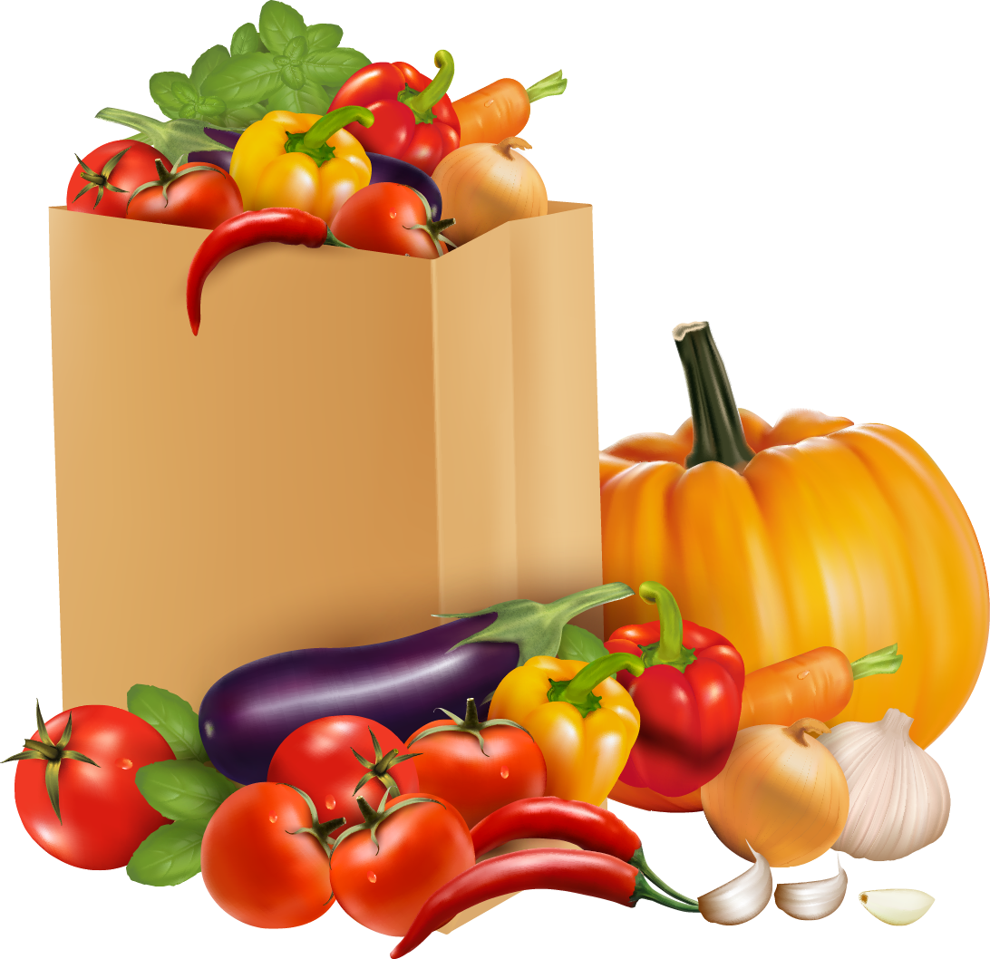 Vector Vegetables Healthy Food - Fruits And Vegetable Vector Background, HD Png Download PNG with transparent background