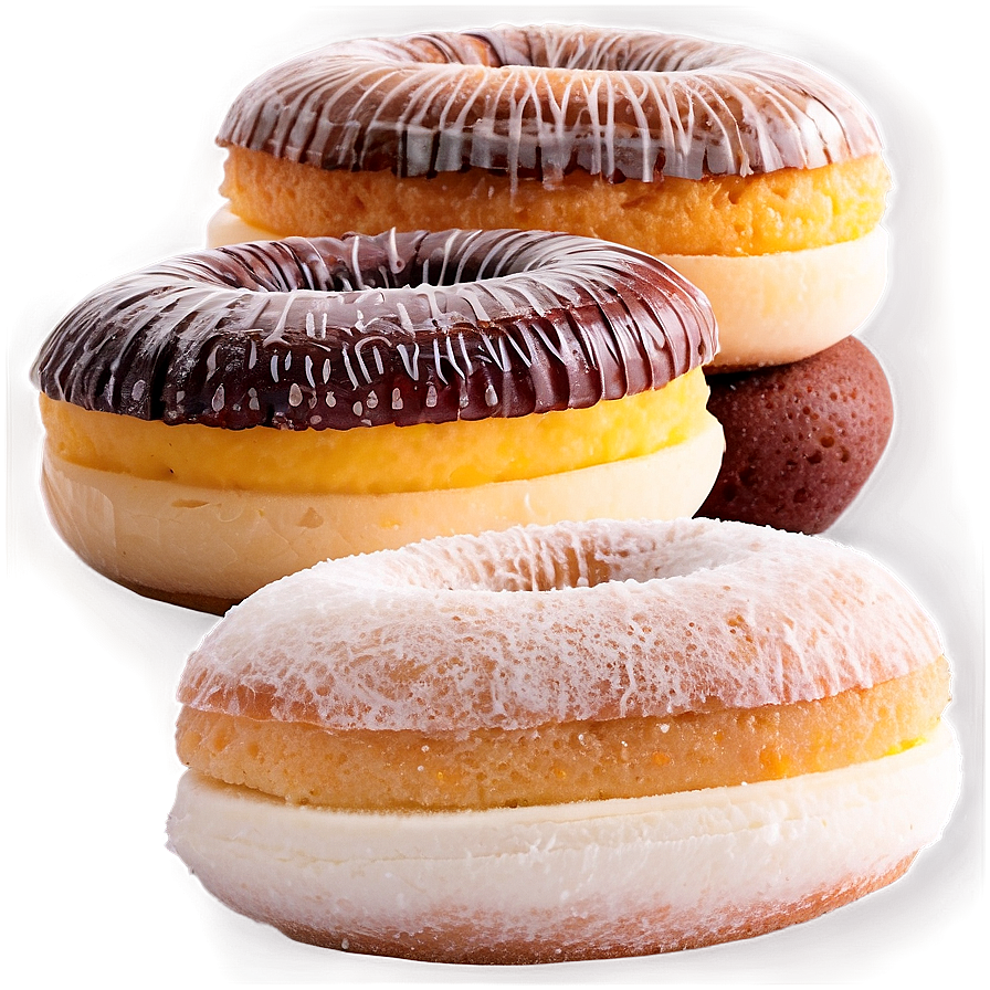 Assorted Frosted Donuts Stacked