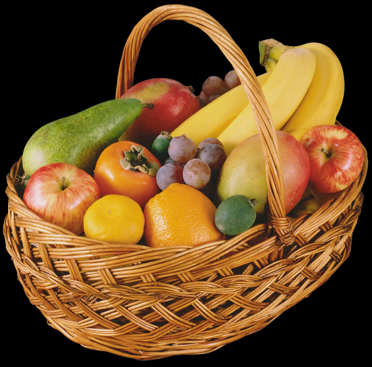Assorted Fruit Basket PNG with transparent background