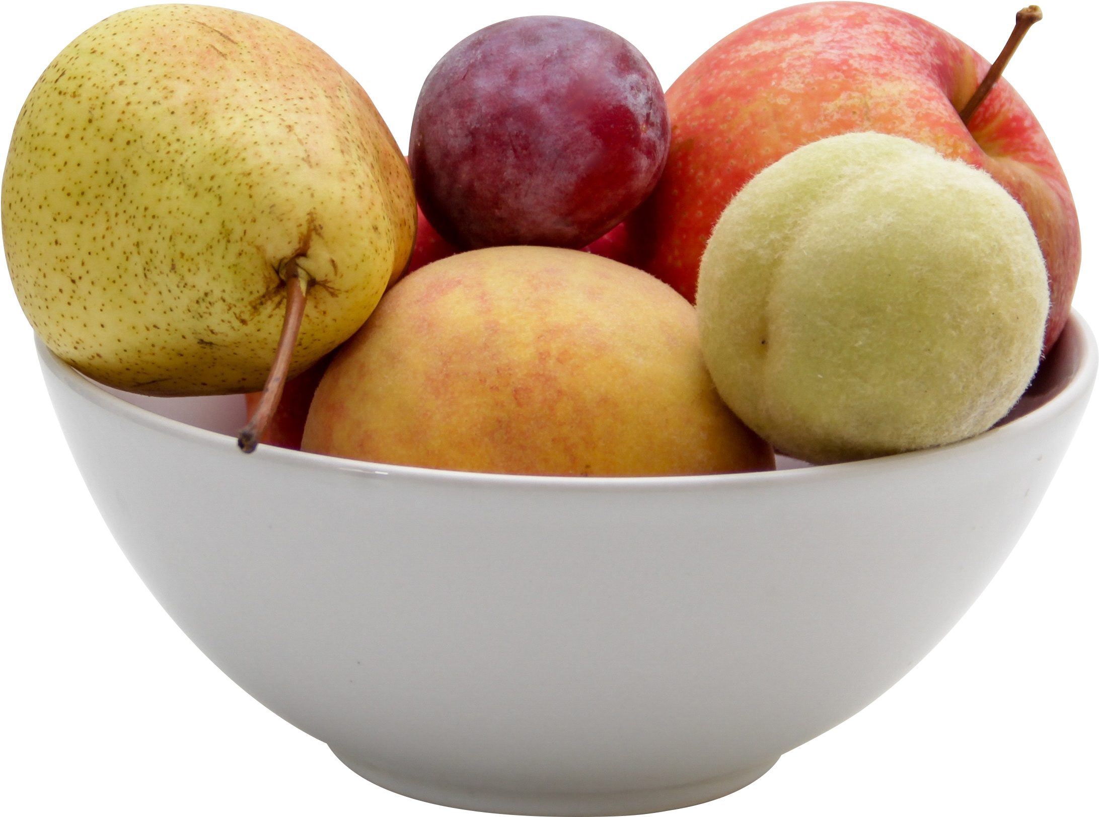 Assorted Fruit Bowl Selection PNG with transparent background