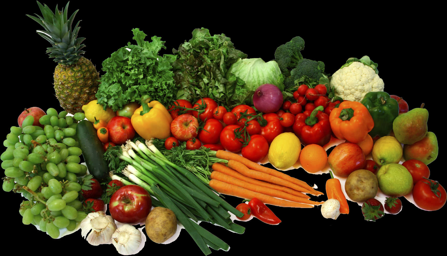 Assorted Fruitsand Vegetables Display