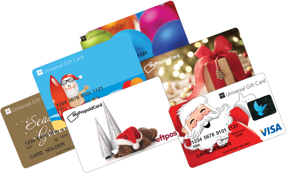 Assorted Gift Cards Collection PNG image with a transparent background, free high-resolution download