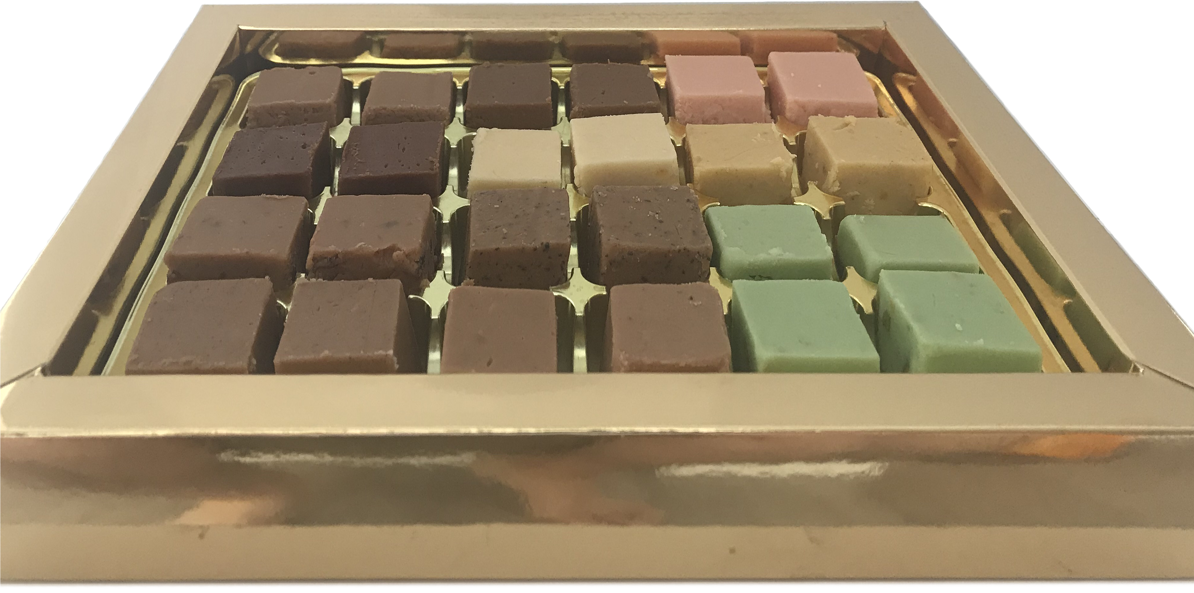 Assorted Gourmet Chocolates Box PNG with transparent background