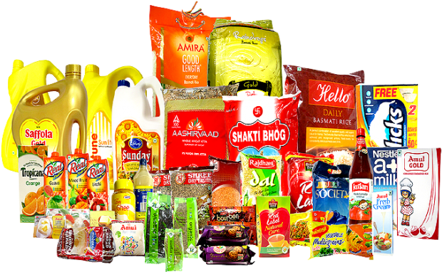 Assorted Grocery Products Collection PNG with transparent background