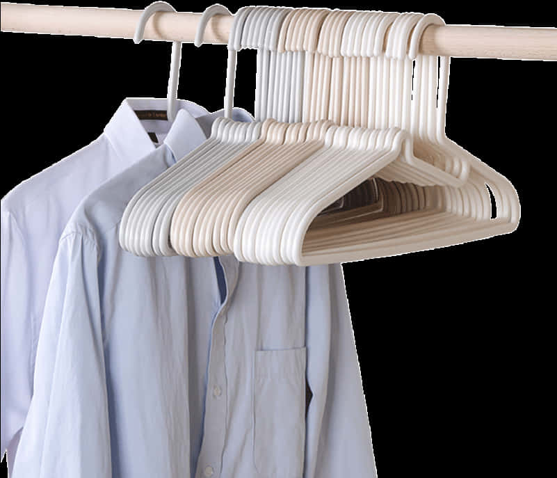 Assorted Hangers With Clothing