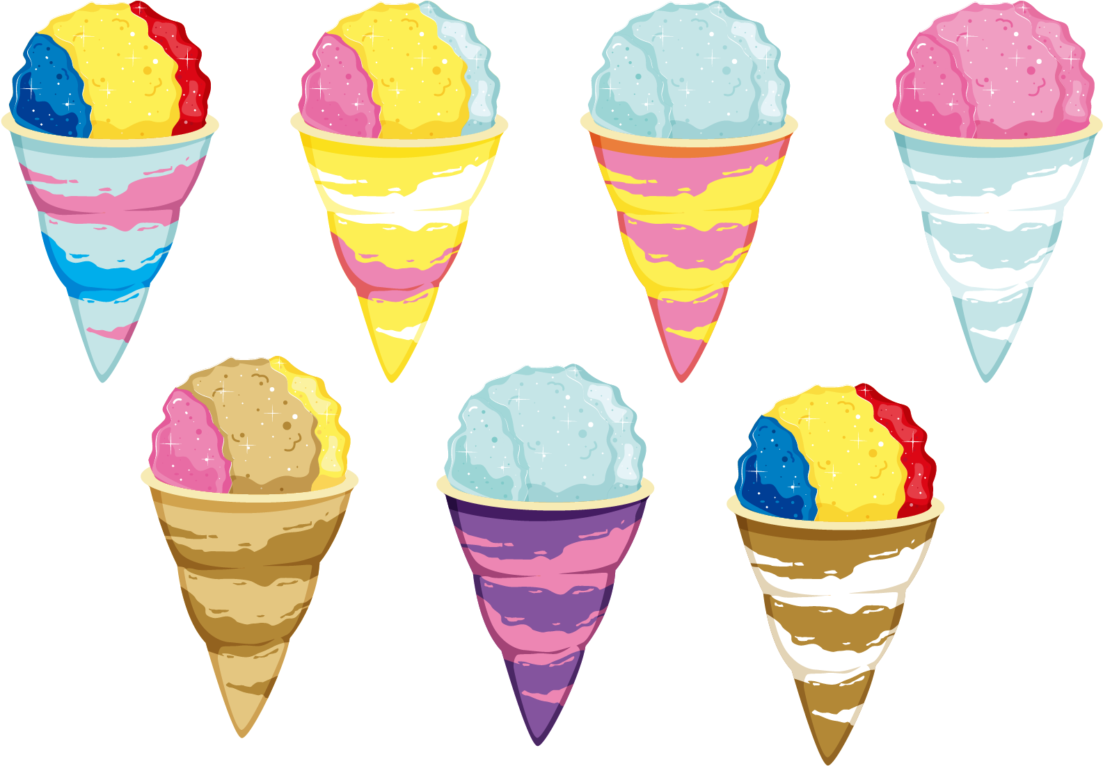 Ice Cream Cone Snow Cone Shaved Ice - Snow Cone Vector Png, Transparent Png PNG with transparent background