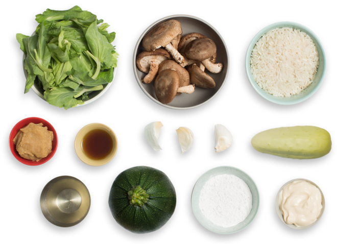 Japanese Rice Bowl & Mushroom Tempura With Zucchini - Pumpkin Seed, HD Png Download PNG with transparent background
