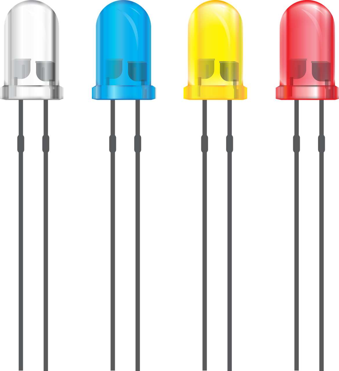 Assorted L E D Lights Color Variety PNG with transparent background