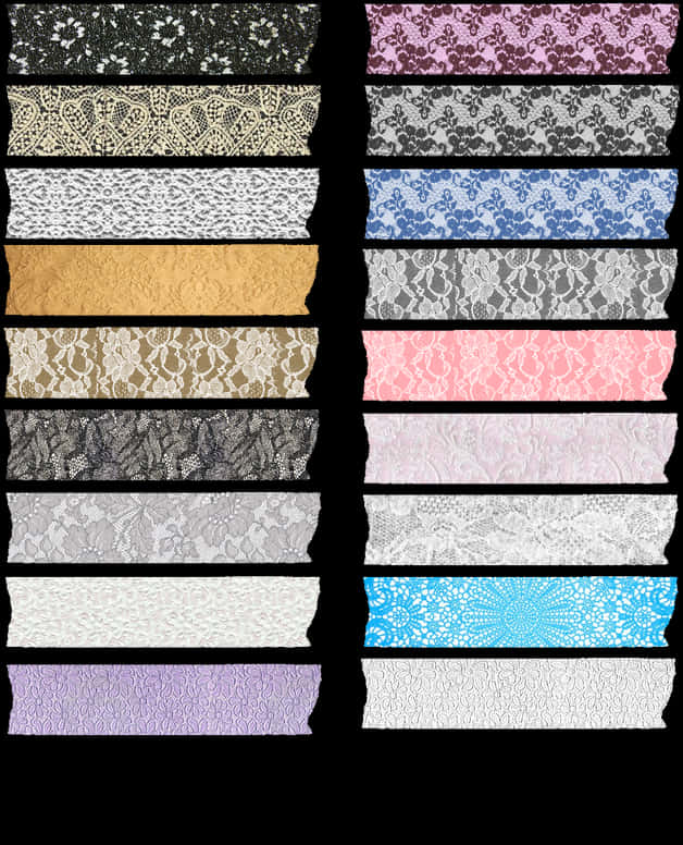 Assorted Lace Washi Tape Designs