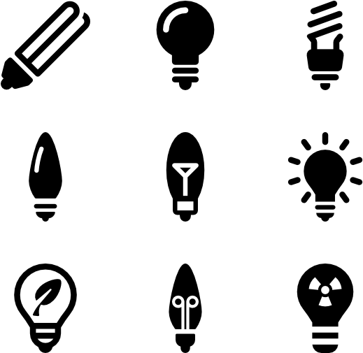 Light Bulbs - Light Icon Vector, HD Png Download PNG with transparent background