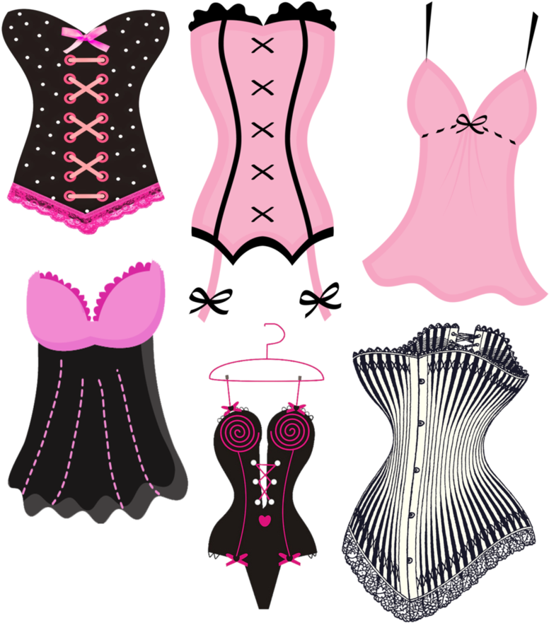 Assorted Lingerie Styles Illustration