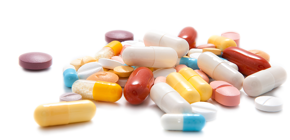 Assorted Medication Pills Tablets Capsules PNG with transparent background