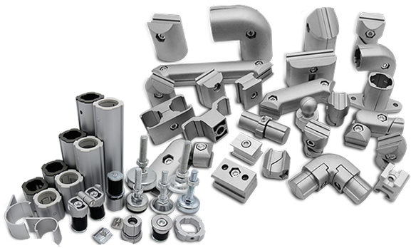 Assorted Metal Pipe Connectorsand Fittings