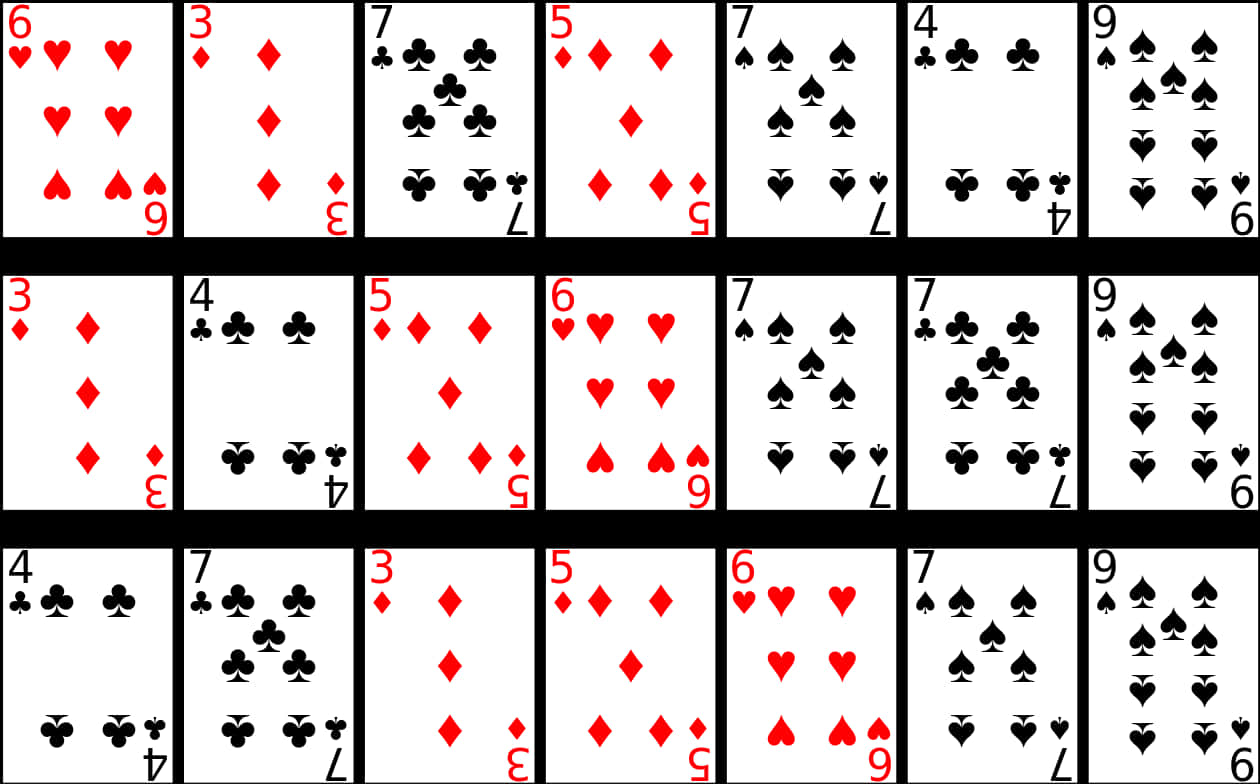Assorted Playing Cards Layout PNG with transparent background