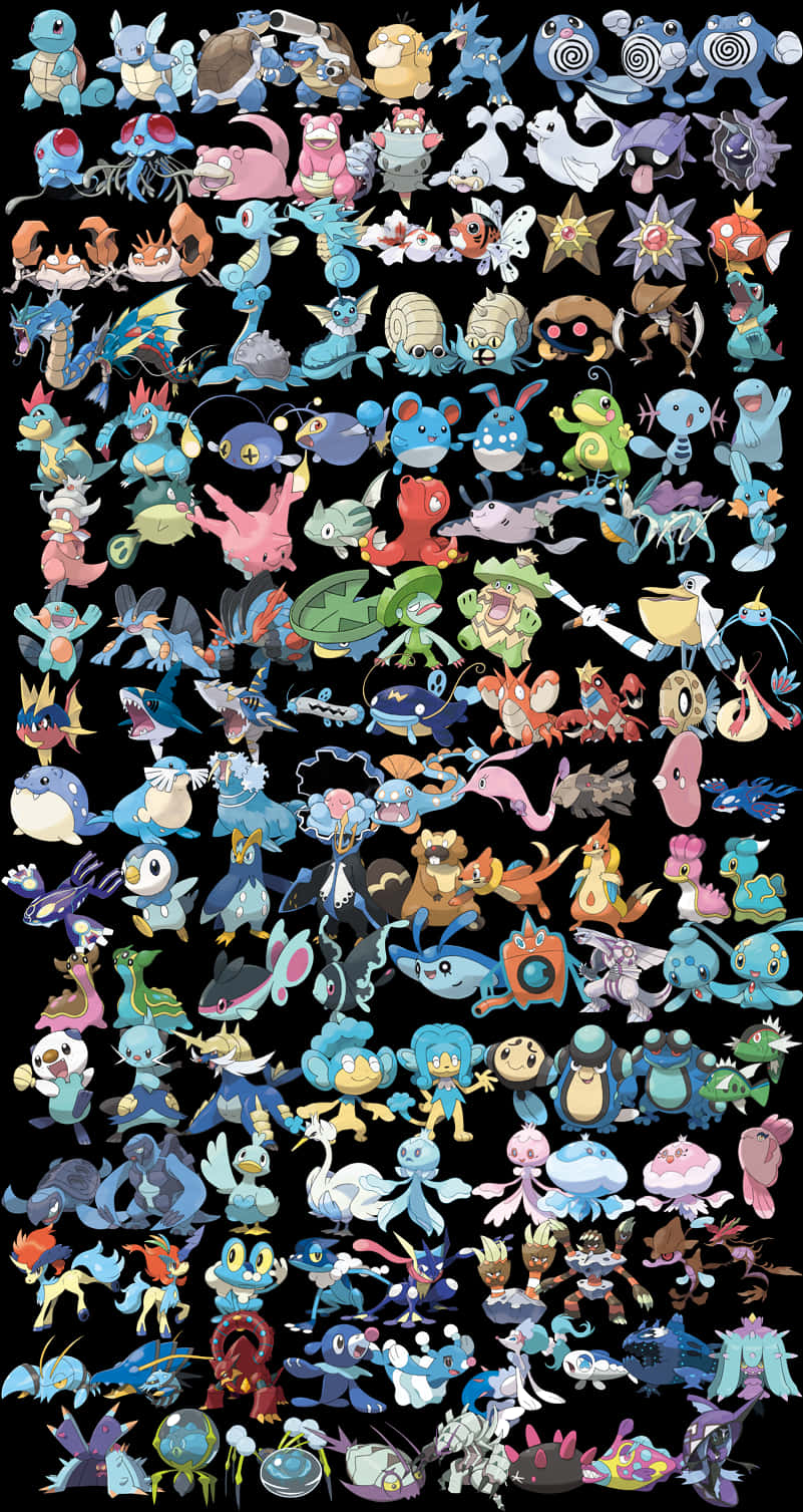 Assorted Pokemon Characters Collage