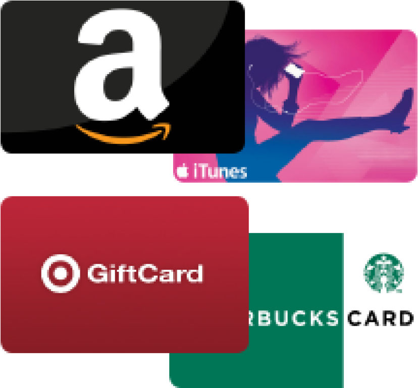 Assorted Popular Gift Cards 828x769 PNG image with a transparent background, free high-resolution download
