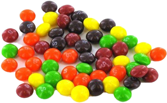 Assorted Skittles Candy Pile