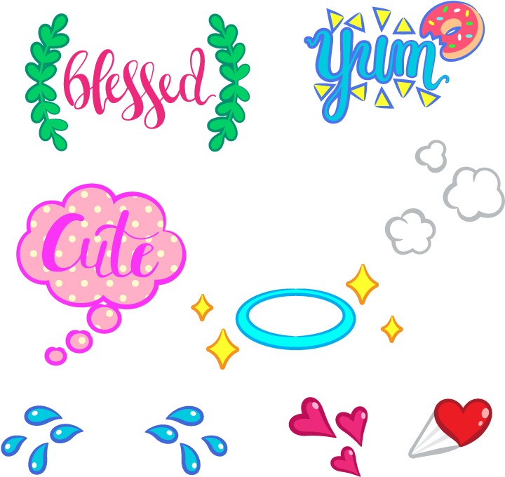 Assorted Snapchat Stickers Collection