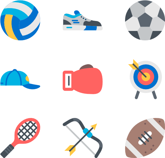 Assorted Sports Equipment Icons