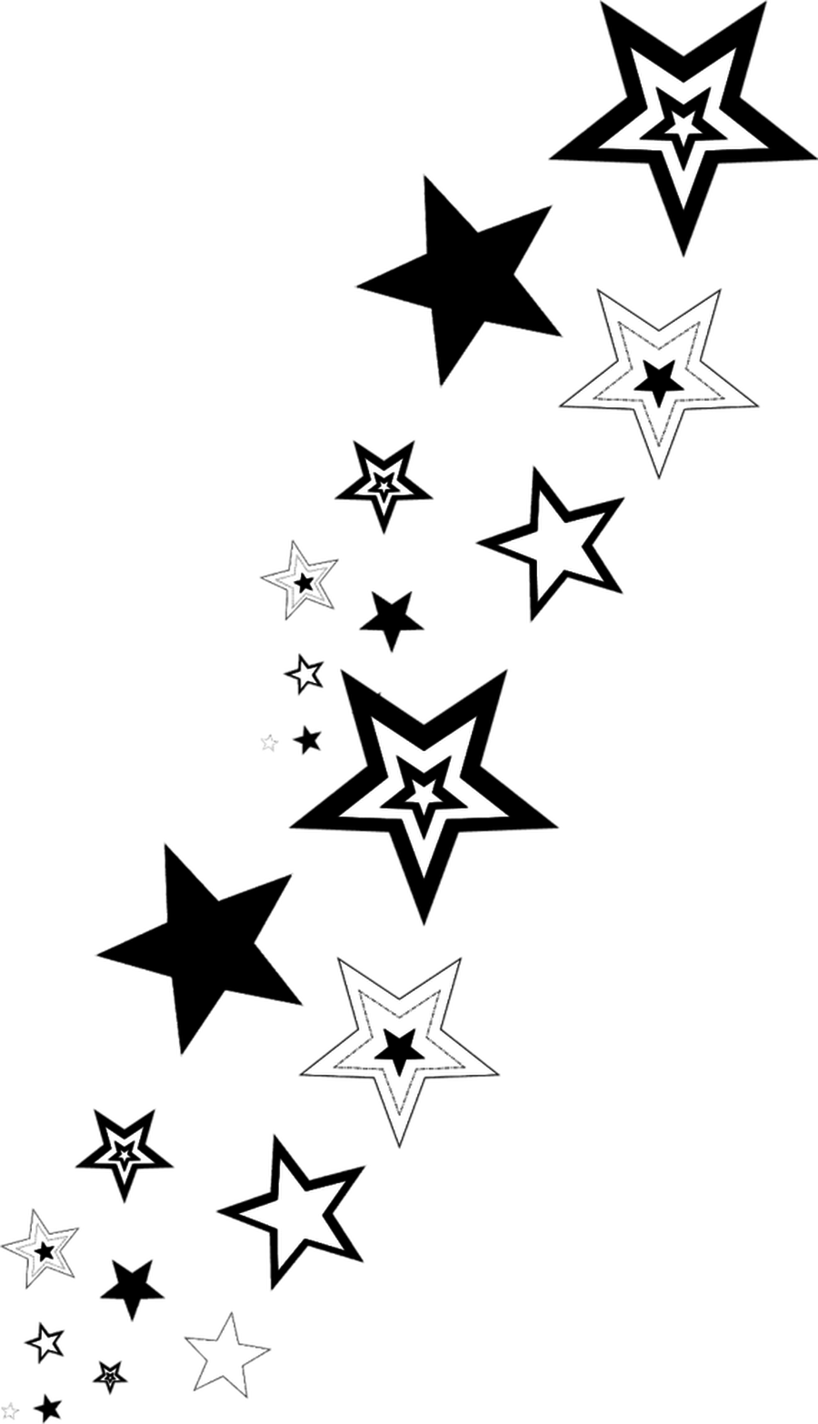 Assorted Star Tattoo Designs