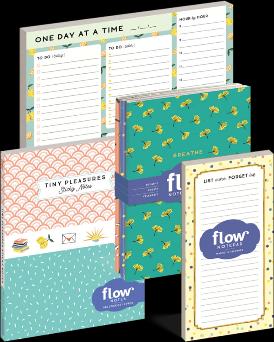 Assorted Stationery Collection PNG with transparent background