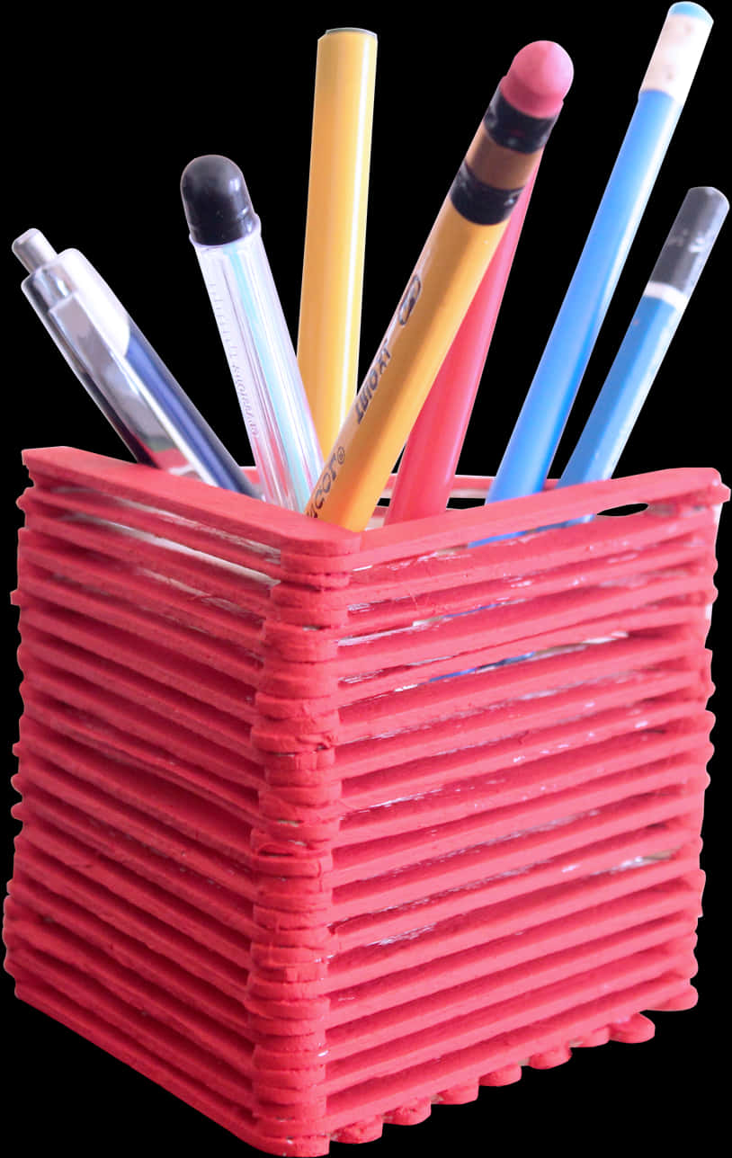 Assorted Stationeryin Pink Holder