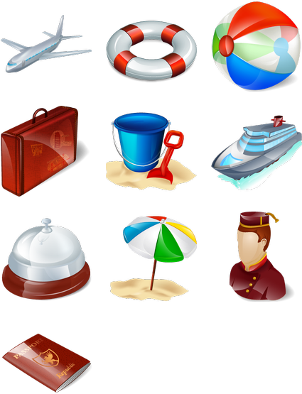 Assorted Travel Icons Set