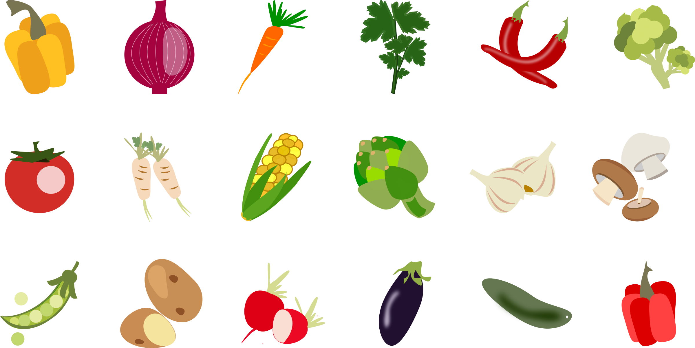 Vegetable Icons 1 Package Clip Arts - Vegetable Icons Png, Transparent Png PNG with transparent background