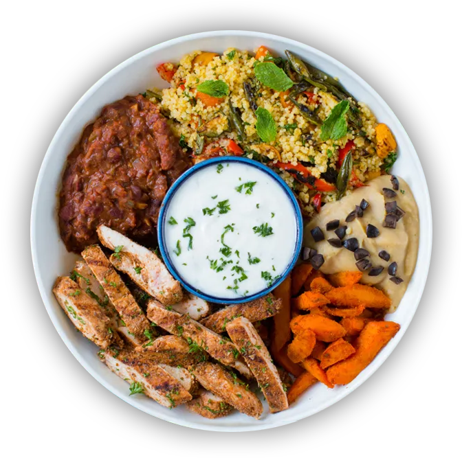 Assorted Vegetarian Platter Top View