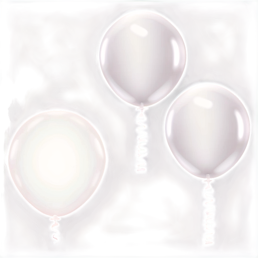 Assorted White Balloons Png Fql