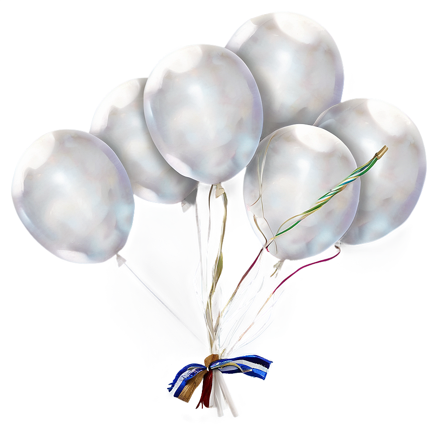 Assorted White Balloons Png Gvo71