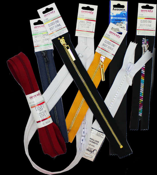 Assorted Zippers Display