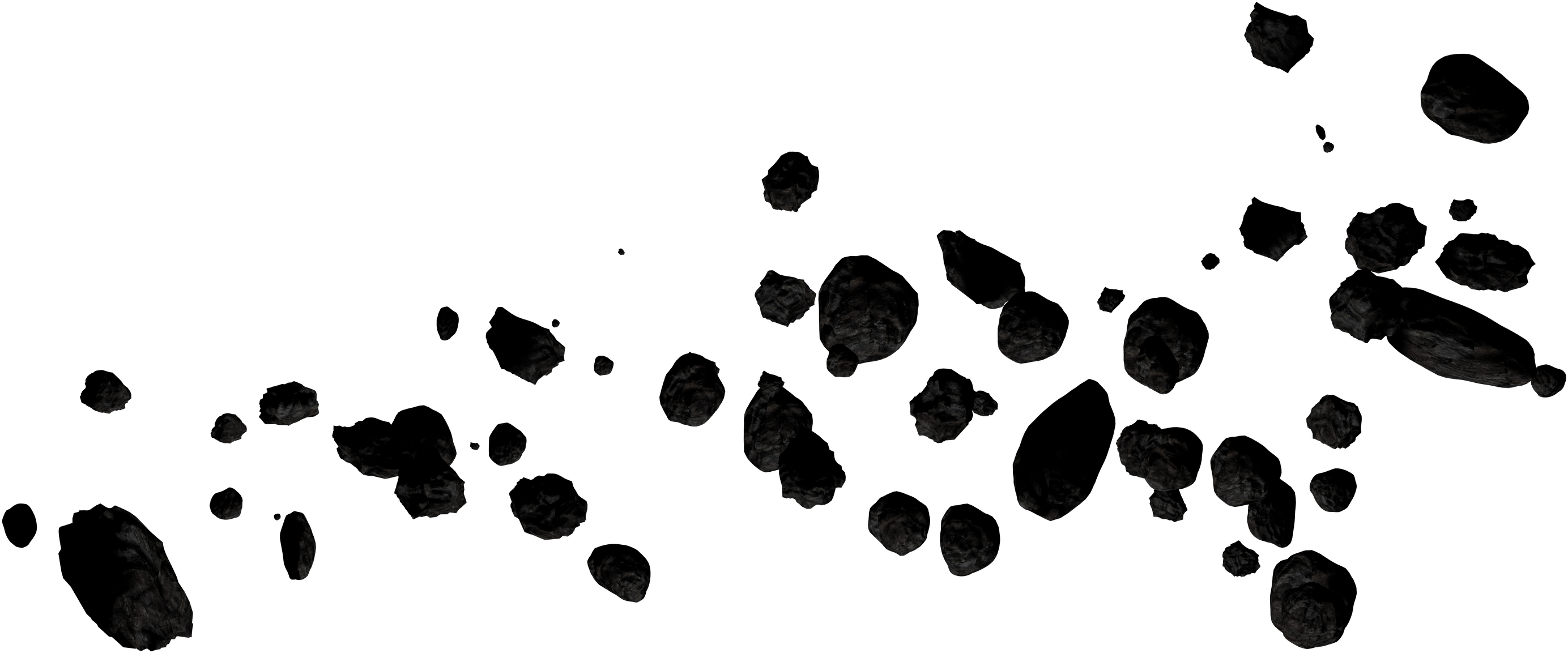 Asteroid Field Silhouette