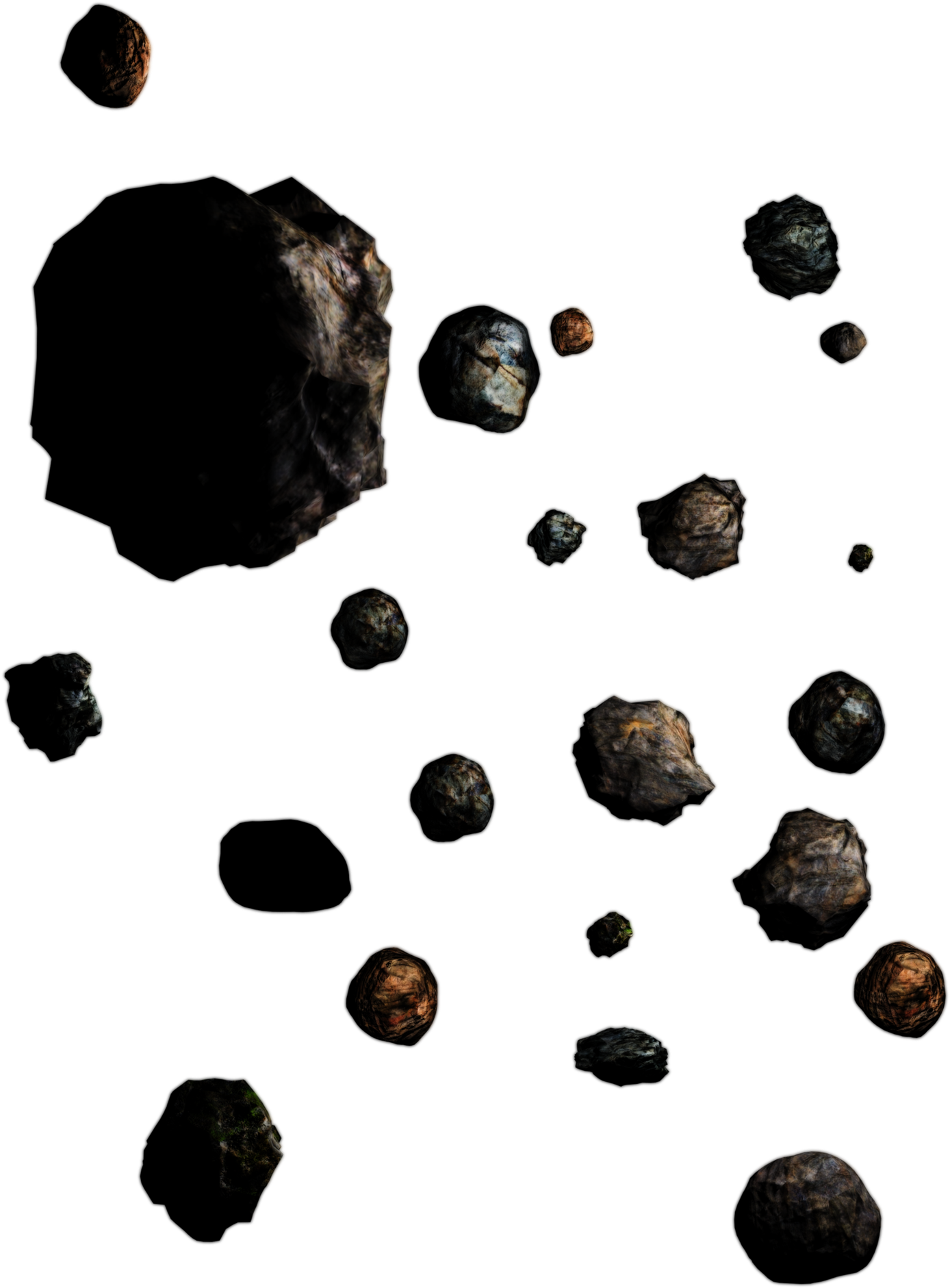 Asteroid Field Space Rocks